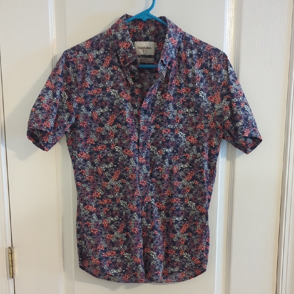 Floral Print Slim Fit Button Down